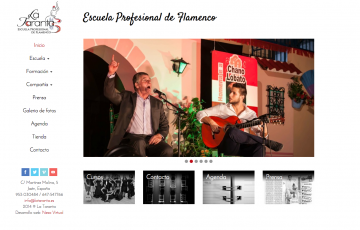Diseño de página web para escuela de flamenco de Jaén La Taranta