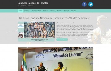 Diseño de página web Concurso Nacional de Tarantas de Linares