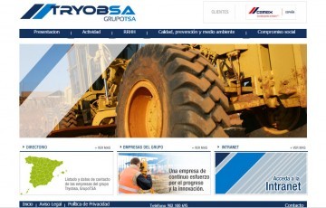 Diseño web para Tryobsa empresa de movimientos de tierra de Madrid