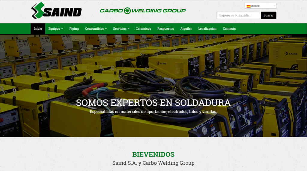 diseño web responsive Sevilla maquinas soldadura Saind
