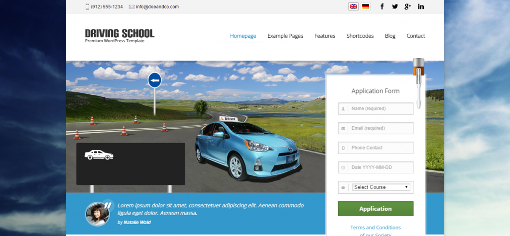 pagina web para autoescuelas