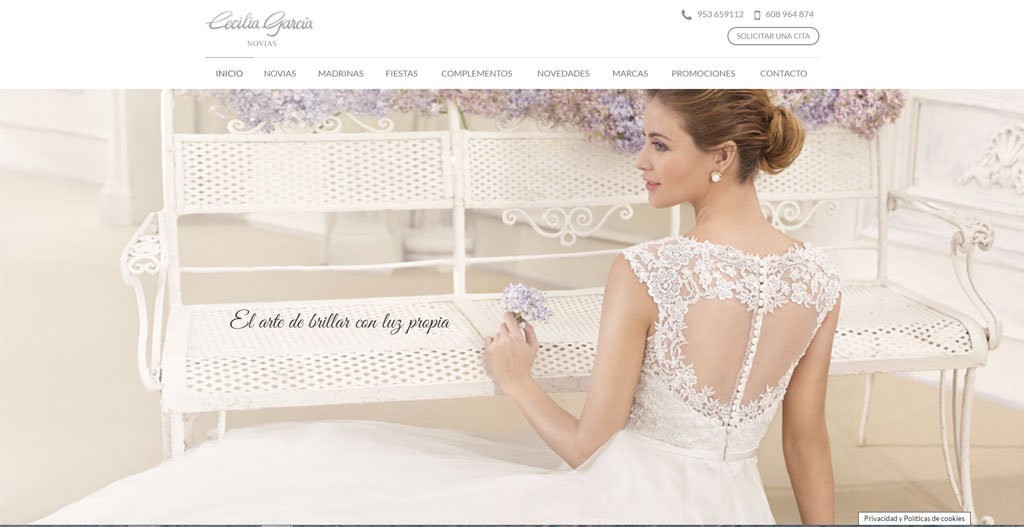 diseño pagina web vestido novias bodas