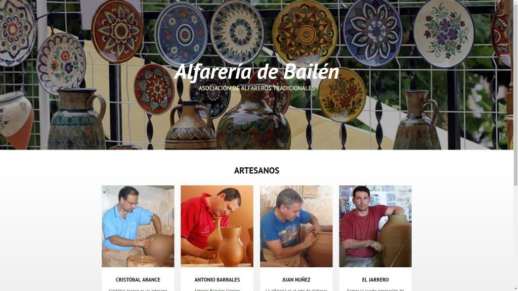 diseño de pagina web Bailen asociación alfareros