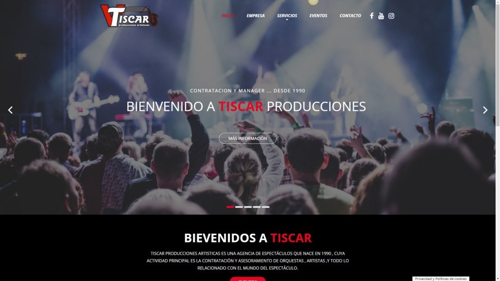 Diseño web Jaén espectáculos Tíscar