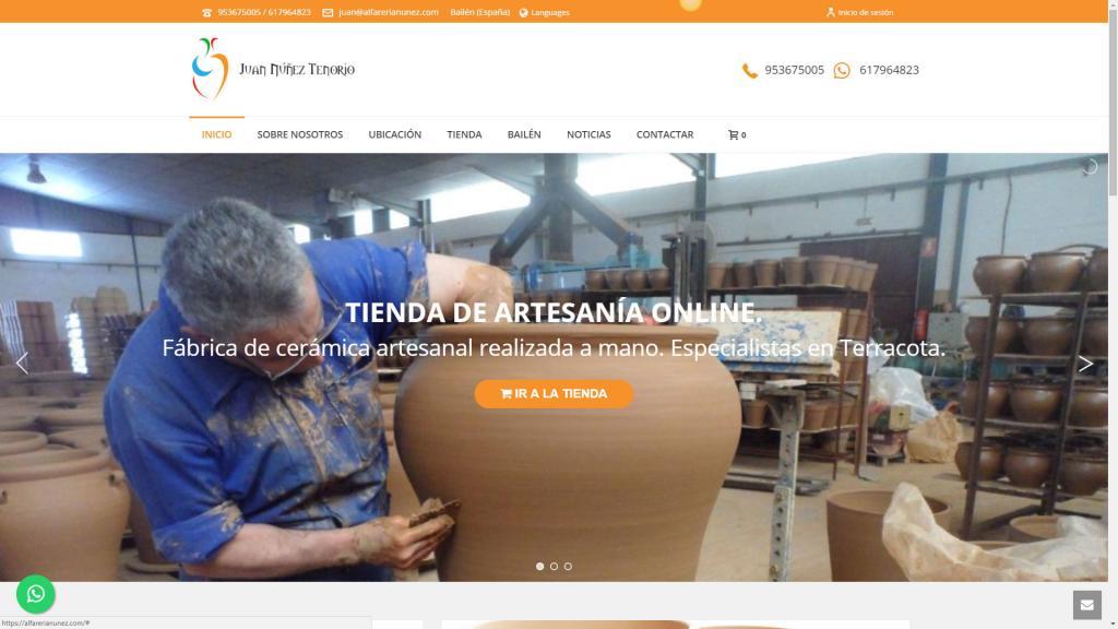 diseño tienda online alfareria ceramica