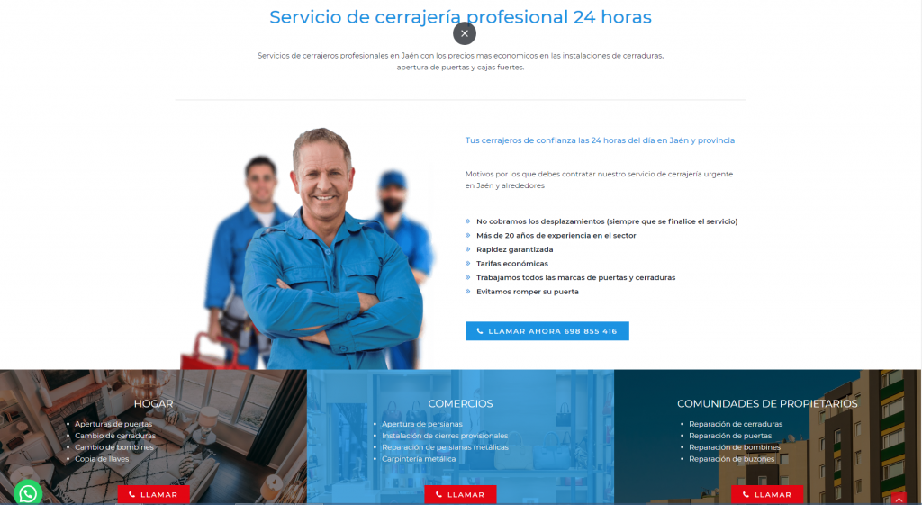 diseño paginas web para cerrajeros