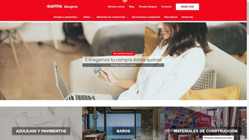 diseño web en Jaén para Gamma Azugres