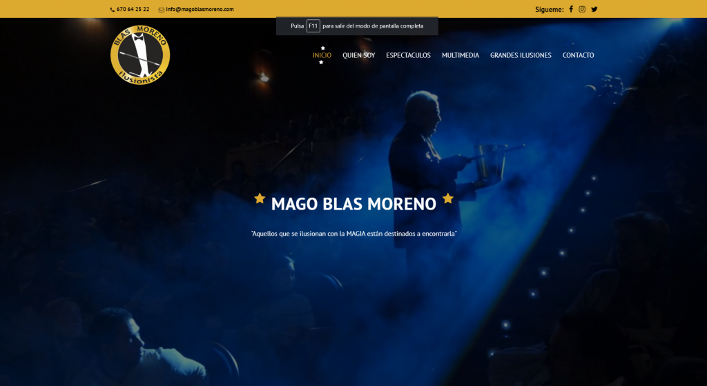 diseño web Jaén mago Blas ilusionista