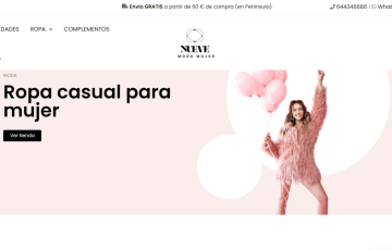 diseño de tienda virtual moda nueve ropa de mujer