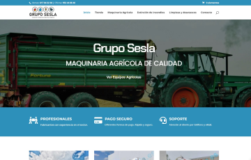 diseño de tienda online para maquinaria agrícola y accesorios