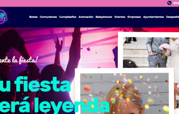 Diseño web para GoodParty: Organización de fiestas, eventos y animaciones en Sevilla